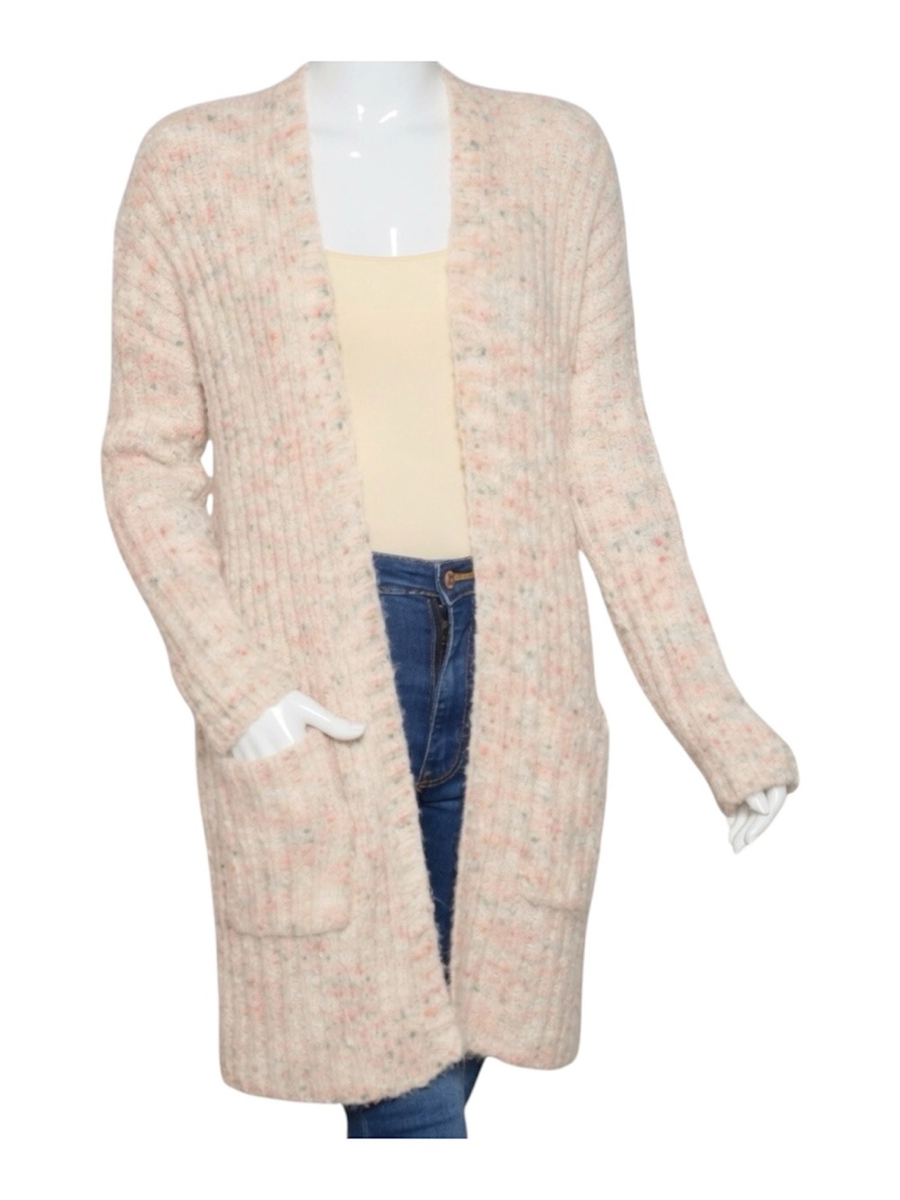 HEM & THREAD open front peachy cardigan size small